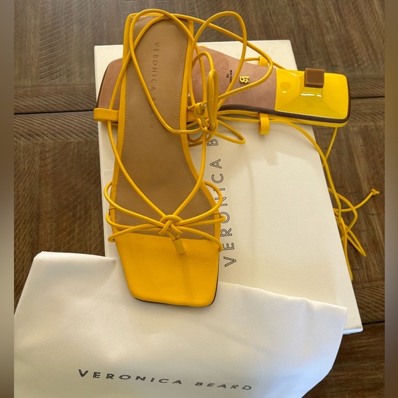 Veronica Beard Foley Ankle Tie Sandals - Picture 1 of 3